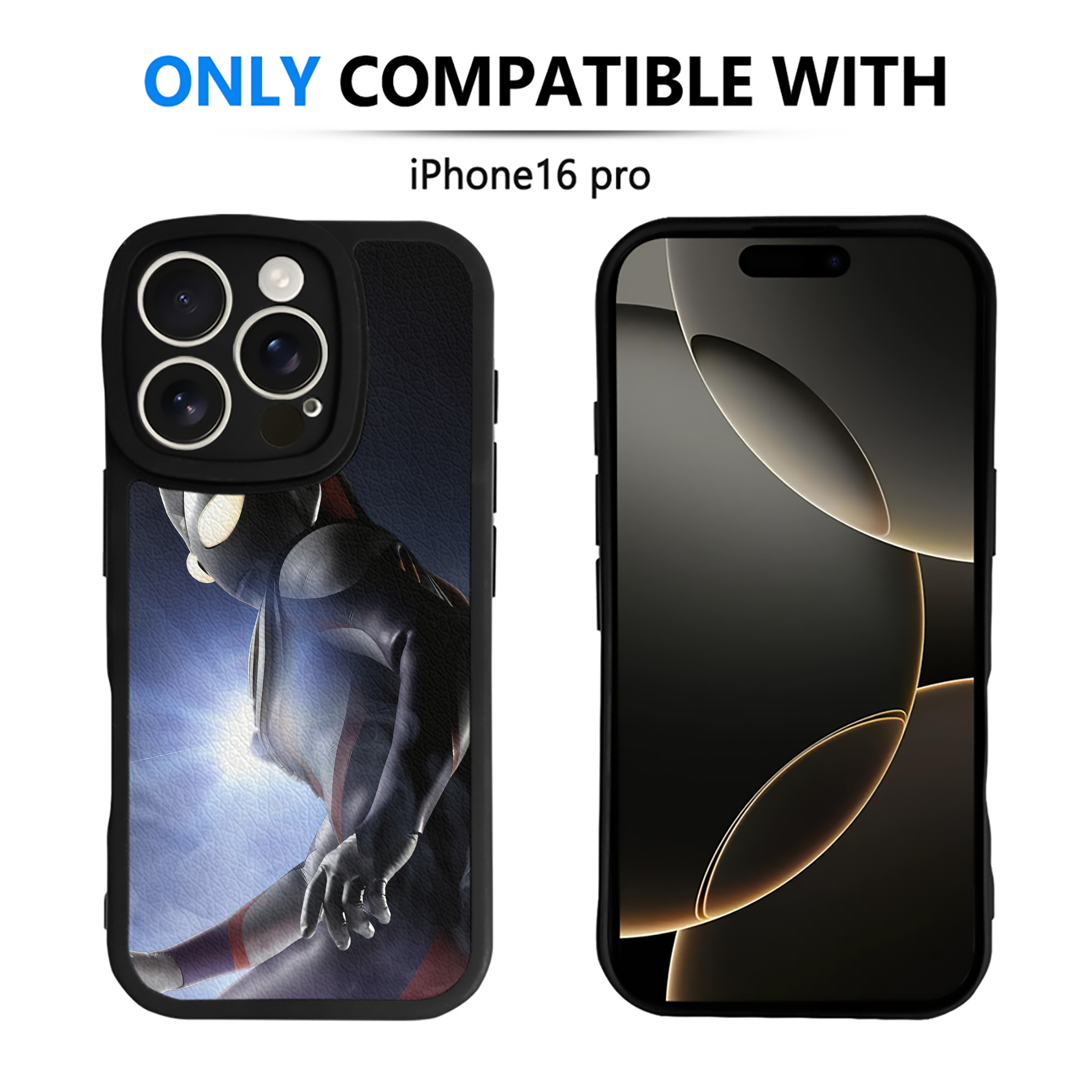 （画像用） ウルトラマン Ultraman 【iPhone 16シリーズ対応】シリコンスマホケース（レザー調） 材質：シリコン